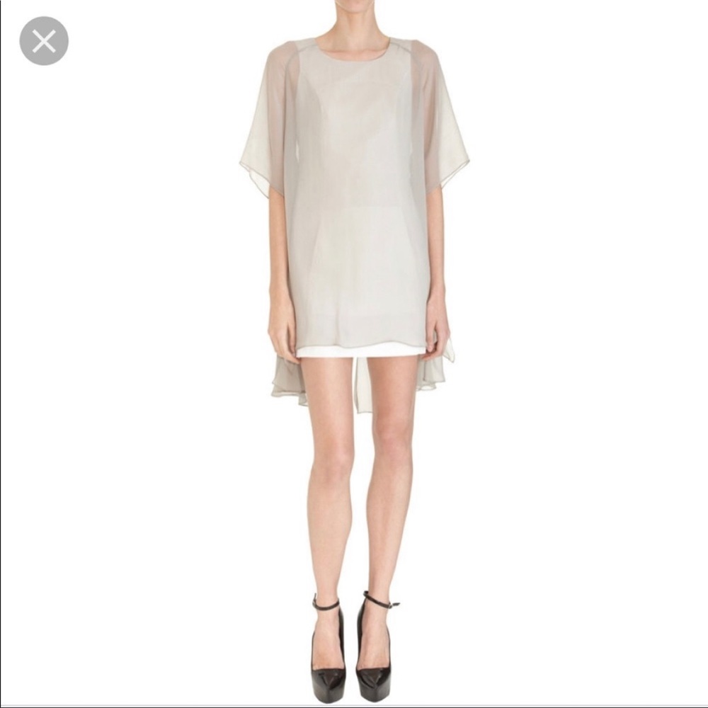 Theyskens Theory sheer layered mini dress